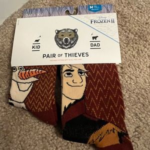 Father and kid matching socks